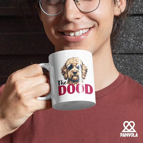 Panvola The Dood Goldendoodle Mug 11oz White – Ceramic Coffee Cup Gift