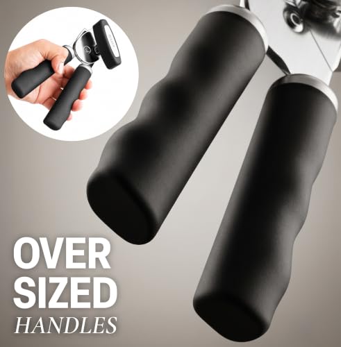 Heavy Duty Stainless Steel Manual Can Opener with Soft Grip Handle