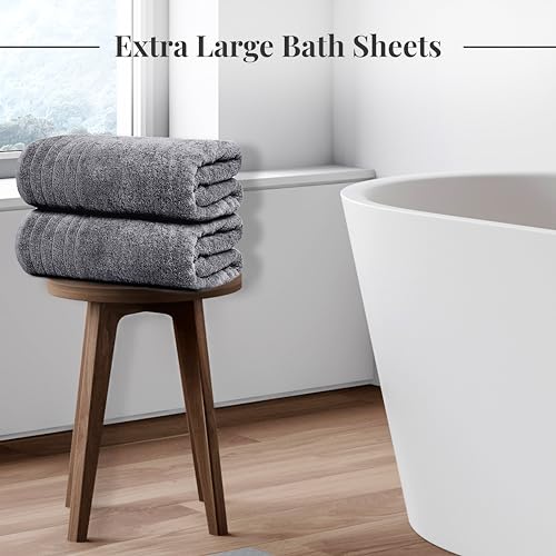 2-Piece Extra Large Cotton Bath Sheets, 35 x 70 Inch Oversized Towels