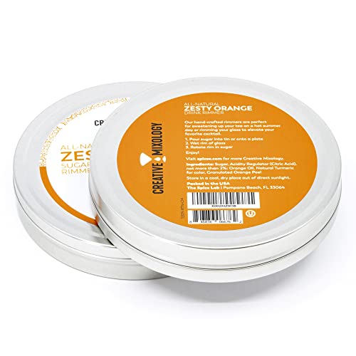 The Spice Lab 3.5 oz Zesty Orange Sugar Cocktail Rimmer - Tropical Garnish