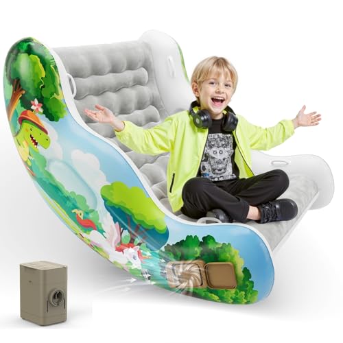 Inflatable Sensory Rocking Chair for Kids with Rechargeable Air Pump