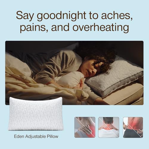 Coop Home Goods Eden Queen Adjustable Cooling Gel Memory Foam Pillow