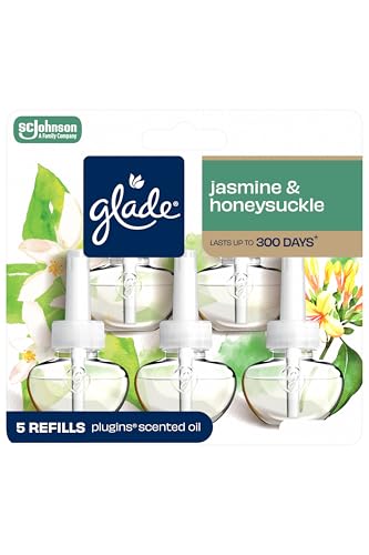 Plug-In Scented Oil Air Freshener Refills - Jasmine & Honeysuckle (5 Pack)