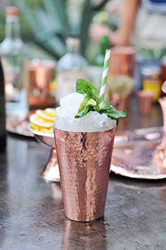 25 oz Hand Hammered Pure Copper Drinking Cup - Artisanal Tumbler