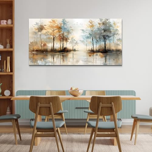 Abstract Tree Canvas Wall Art, 30x60 Inch Large Framed Painting for Home