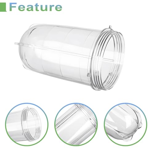 16oz Blender Cup and Stainless Steel Cross Blade Replacement Set