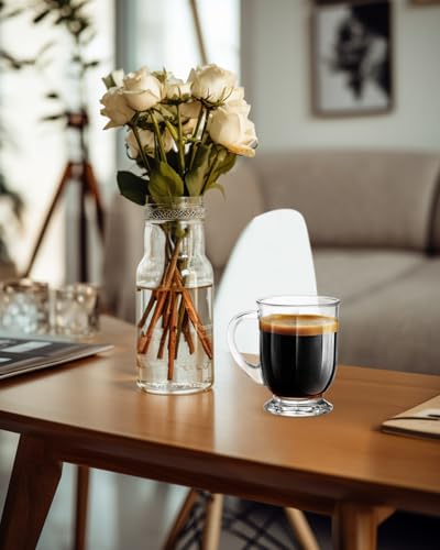 LUXU 24 oz Glass Coffee Mug - Large Water & Beer Drinking Glass, Set of 1