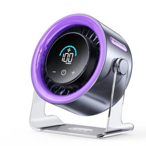 Coolhill USB Desk Fan, 100-Speed Portable Rechargeable Battery Fan