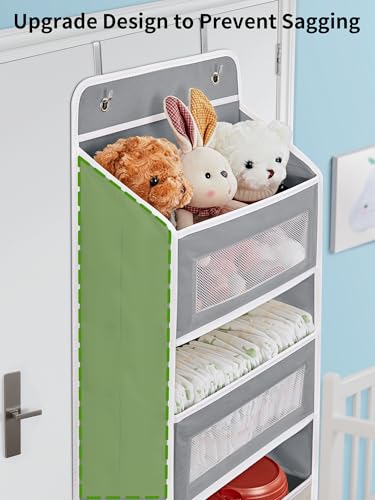 Over the Door Organizer Grey 5-Shelf Hanging Storage Pocket