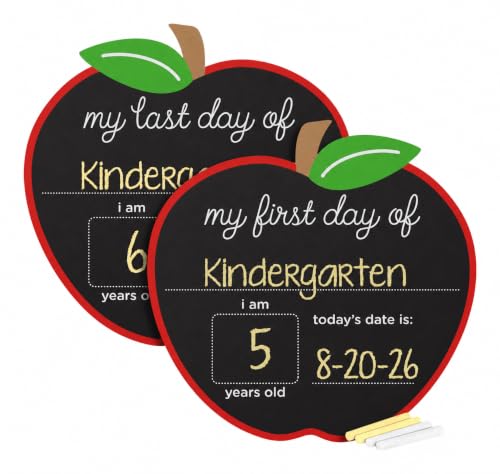 First and Last Day of School Reusable Apple Chalkboard Photo Prop