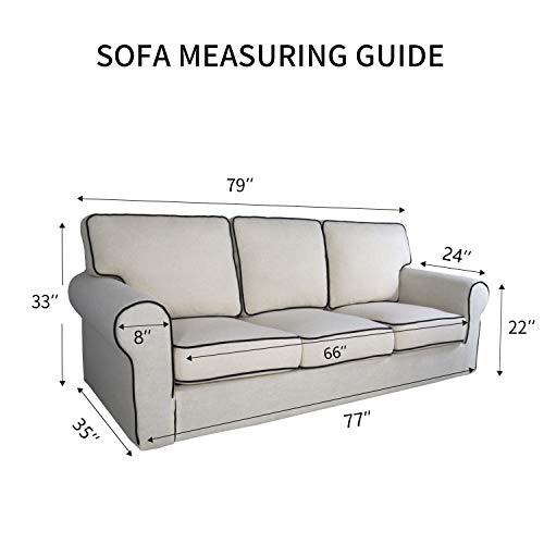 Reversible Quilted Sofa Cover - Water Resistant Pet Couch Protector (66 in)