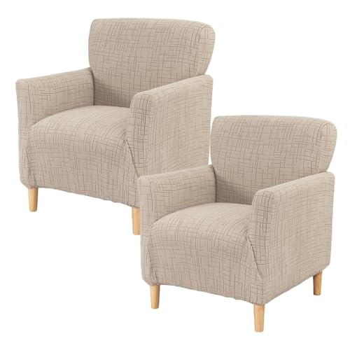 Stretch Armchair Slipcover - 1-Piece Jacquard Furniture Protector