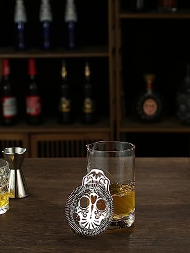 Stainless Steel Skull Cocktail Strainer with Short Handle - Bar & Bartending Tool (Cocktail Geek)