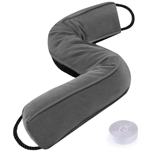 Weighted Door Draft Stopper 38 Inch - Washable Cover Gap Filler, Gray
