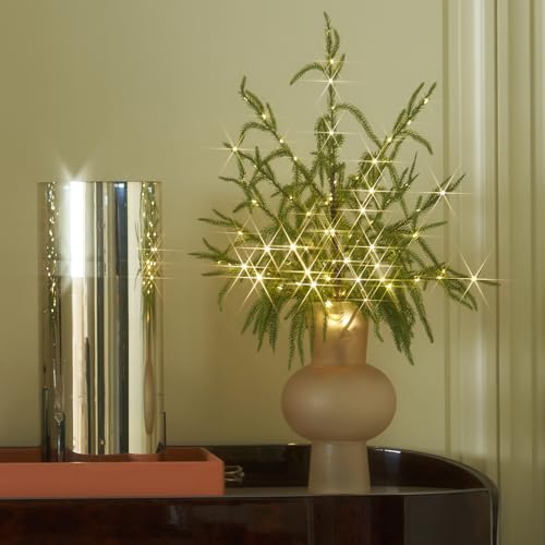 22-Inch Norfolk Pine Christmas Teardrop Swag with 96 LED Fairy Lights