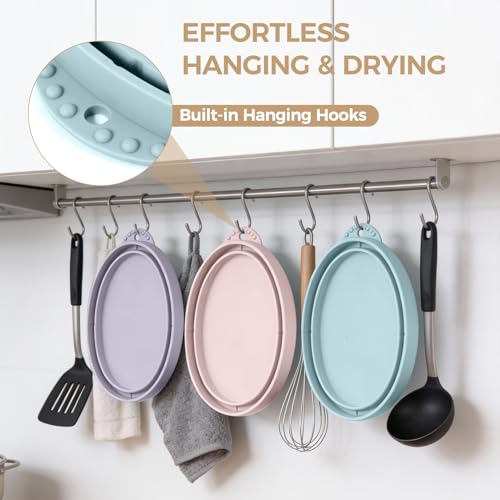 5Qt Silicone Bowl Liners for Tilt-Head Stand Mixers, 3-Pack with Lids