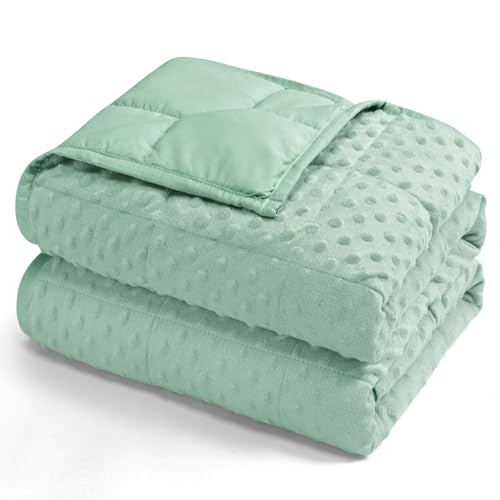 Kivik 20lb Sage Green Weighted Blanket Queen Size 60x80 for Adults