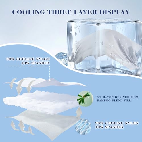 Cooling Comforter Queen Size - Double Sided Breathable Blanket for Hot Sleepers