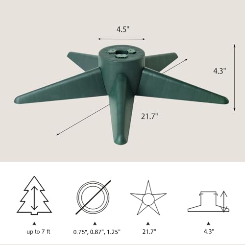 Adjustable Christmas Tree Stand for Artificial Trees Up to 7 Ft, Green