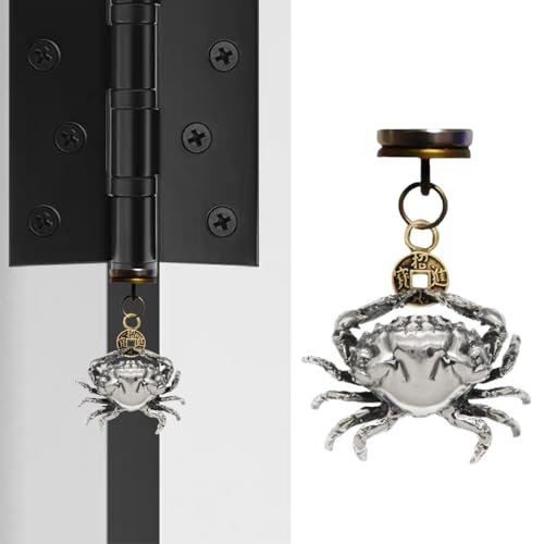 Magnetic Crab Door Hinge Decorative Topper - Whimsical Metal Home Accent