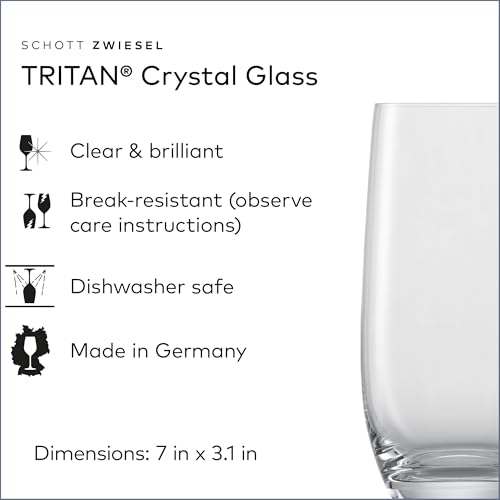 Tritan Crystal Long Drink Glasses, 18 oz Cocktail Barware Set of 6