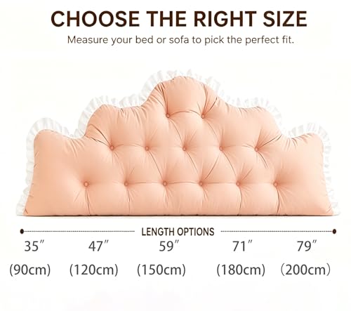 Oversized Bolster Pillow for Bed - Soft Support Cushion (Twin)