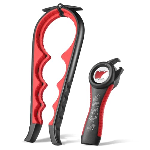 KuuCare Multi-Use Jar Opener for Seniors & Arthritis - Red