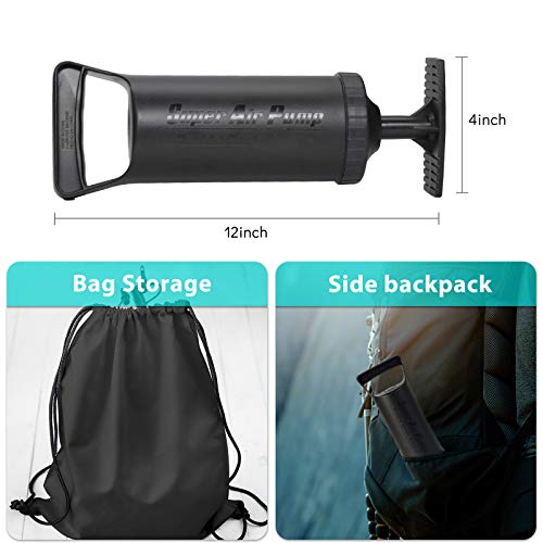 Portable Double Action Manual Air Pump with 3 Nozzles for Inflatables