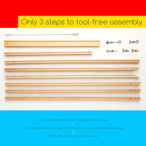 Beech Wood Tripod Display Easel for Wedding Signs, Paintings, and Posters