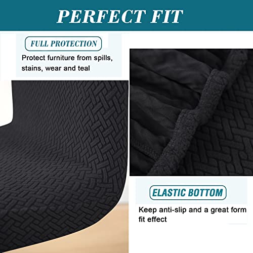 Stretch Bar Stool Covers with Backs - 2 Pack Washable Slipcovers