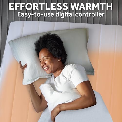 Heated Mattress Pad Full Size with 12 Heat Settings and Quilted Fabric
