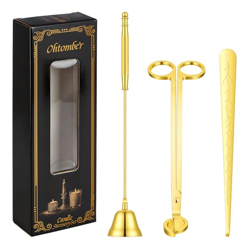 3 in 1 Stainless Steel Candle Accessory Set – Wick Trimmer, Snuffer & Dipper