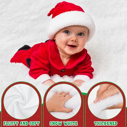 3x8ft Thick Fluffy Artificial Snow Blanket for Christmas Village Decor