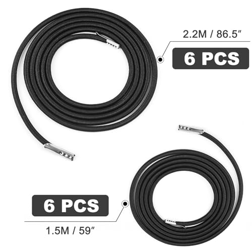 12-Piece Zero Gravity Chair Replacement Cord Kit, Elastic Nylon Repair Set