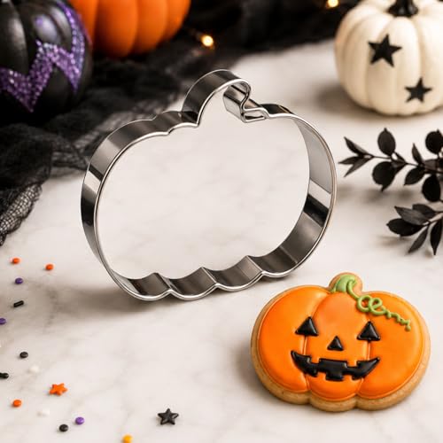 Halloween Cookie Cutters Set - 9 Stainless Steel Shapes for Festive Baking