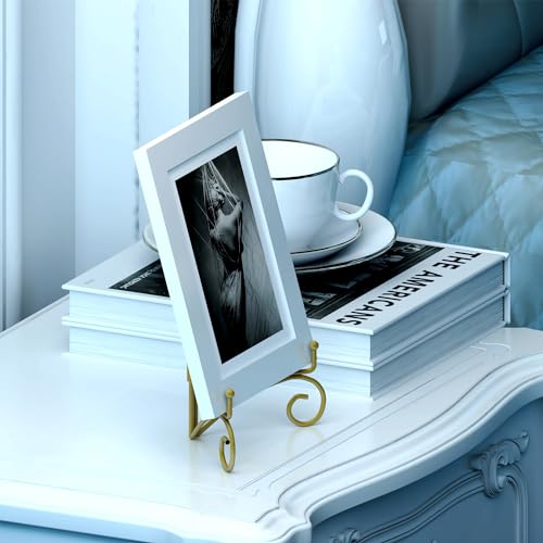 6 Inch Foldable Gold Iron Display Stand for Plates, Photos, and Art Pieces