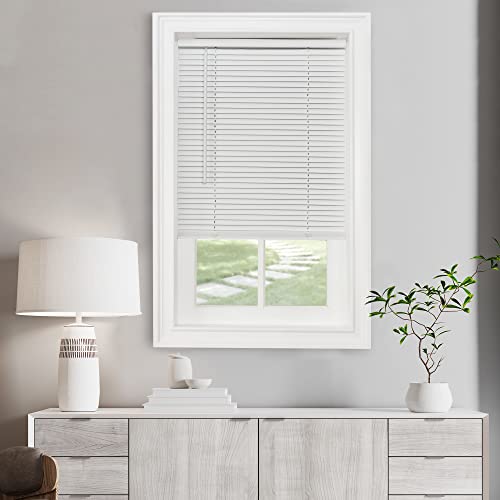 Achim Cordless Light Filtering Mini Blind 23 x 42 in Pearl White