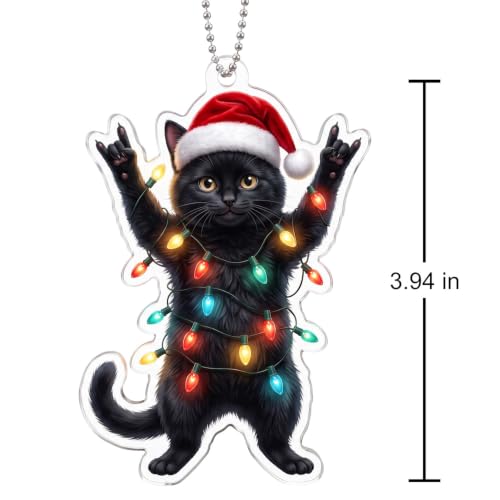 Cat Ornament 3.94 in for Christmas Tree Decor - Lightweight Pet-Themed Holiday Ornament
