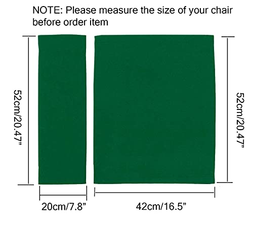 2-Piece Director Chair Replacement Canvas Set with Wood Poles, Green