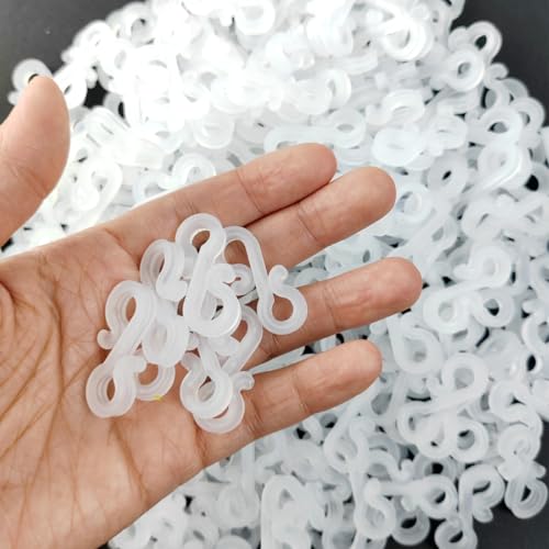 GXXMEI 105 Pack Plastic Christmas Light Clips - S Clips for Outdoor String Lights & Rope Lights