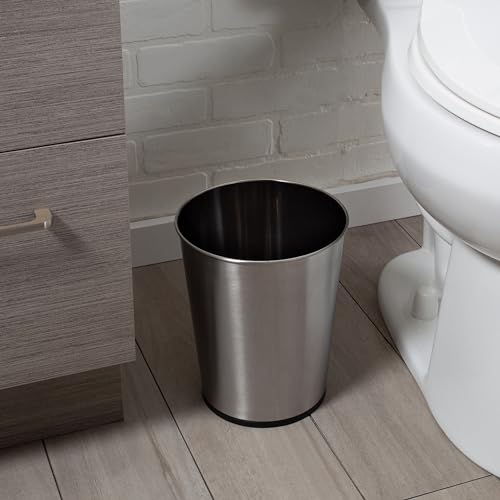 5 Liter Stainless Steel Small Wastebasket & Open Top Trash Can