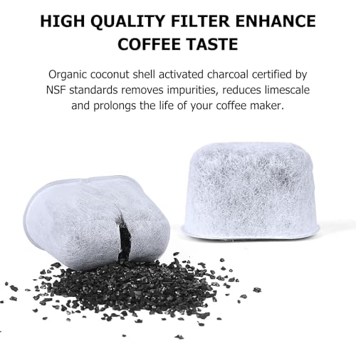 Coffee Maker Water Filter Replacement Cartridges - 6 Pack Activated Charcoal
