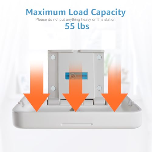 Wall Mounted Baby Changing Station - Horizontal Foldable Diaper Table