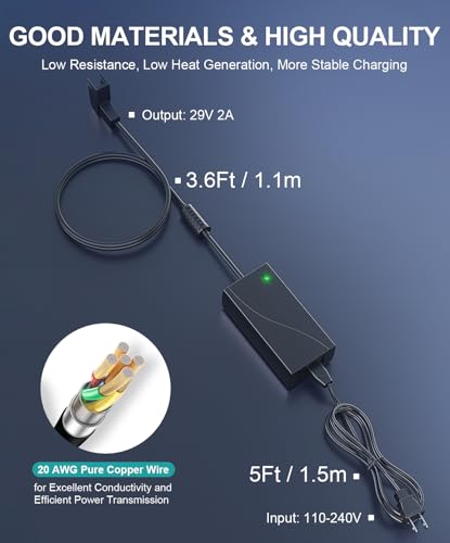 29V 2A Electric Recliner Power Supply Adapter with 8.6ft Cord, 2-Pin