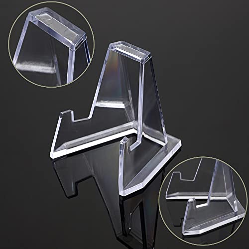2.7-Inch Clear Acrylic Easel Stands for Collectibles, 10-Pack