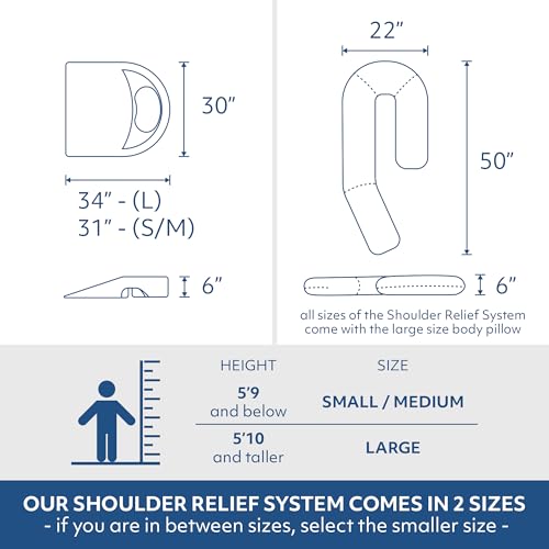 Shoulder Relief System Pillow for Side Sleepers - Large Size