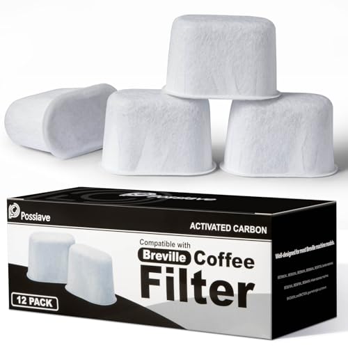 12-Pack Espresso Machine Water Filters - Charcoal Replacement Cartridges