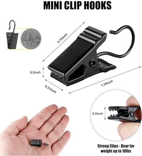 50 Pack Heavy Duty Metal Light Clips for Outdoor String Lights and Awnings