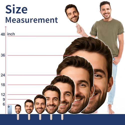 Custom Big Head Cutout on a Stick - Personalized Face Sign for Parties
