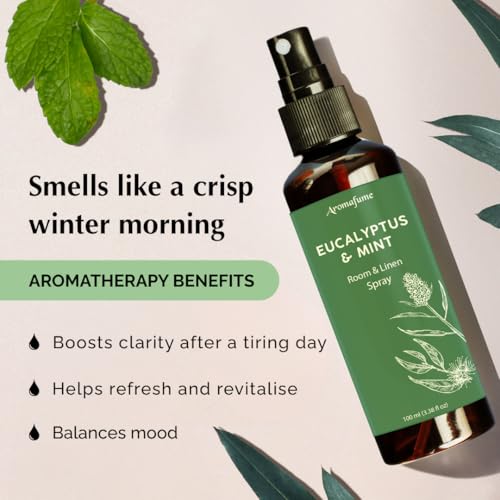 Eucalyptus and Mint Room and Linen Spray 100ml Natural Aromatherapy Mist